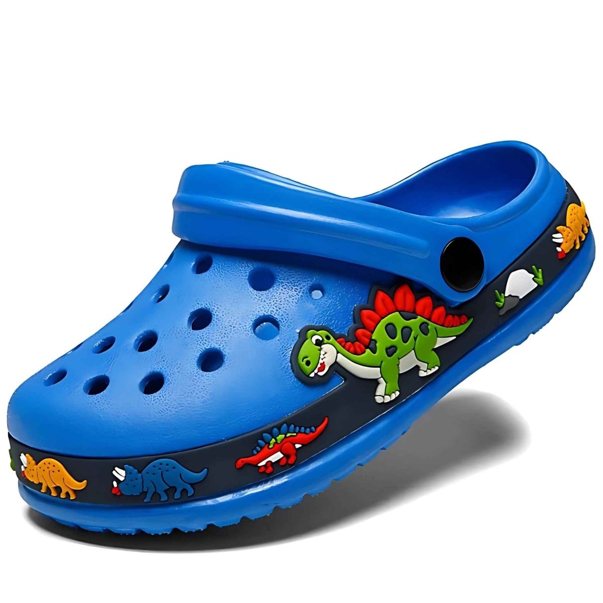 Dino Roar kids slides, top-down view showing closure and fit