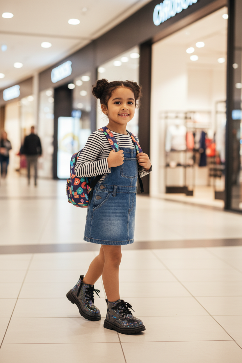 Princess Sparkle kids winter boots, lifestyle view of the full shoe