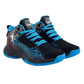 Slam Dunk Pro Kids Basketball Shoes in black and blue side view.