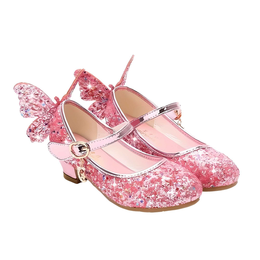 Little Girl Wearing Enchanted Butterfly Kids' High Heels