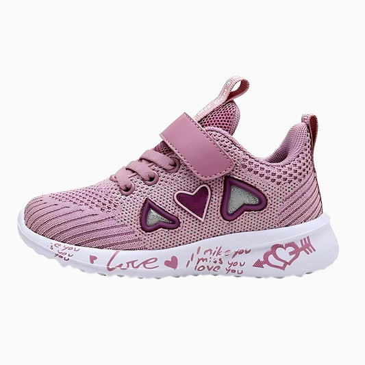 Love Heart Mesh Sneakers – Front View