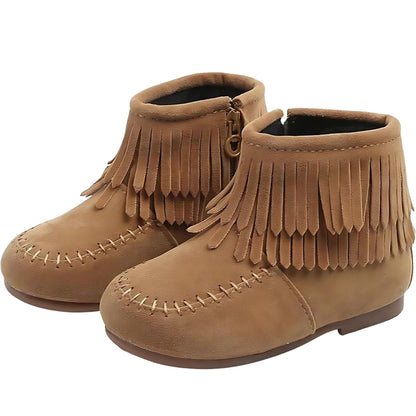 Suede Tassel Princess Boots – Elegant & Stylish for Little Royals - Kiddos Kicks