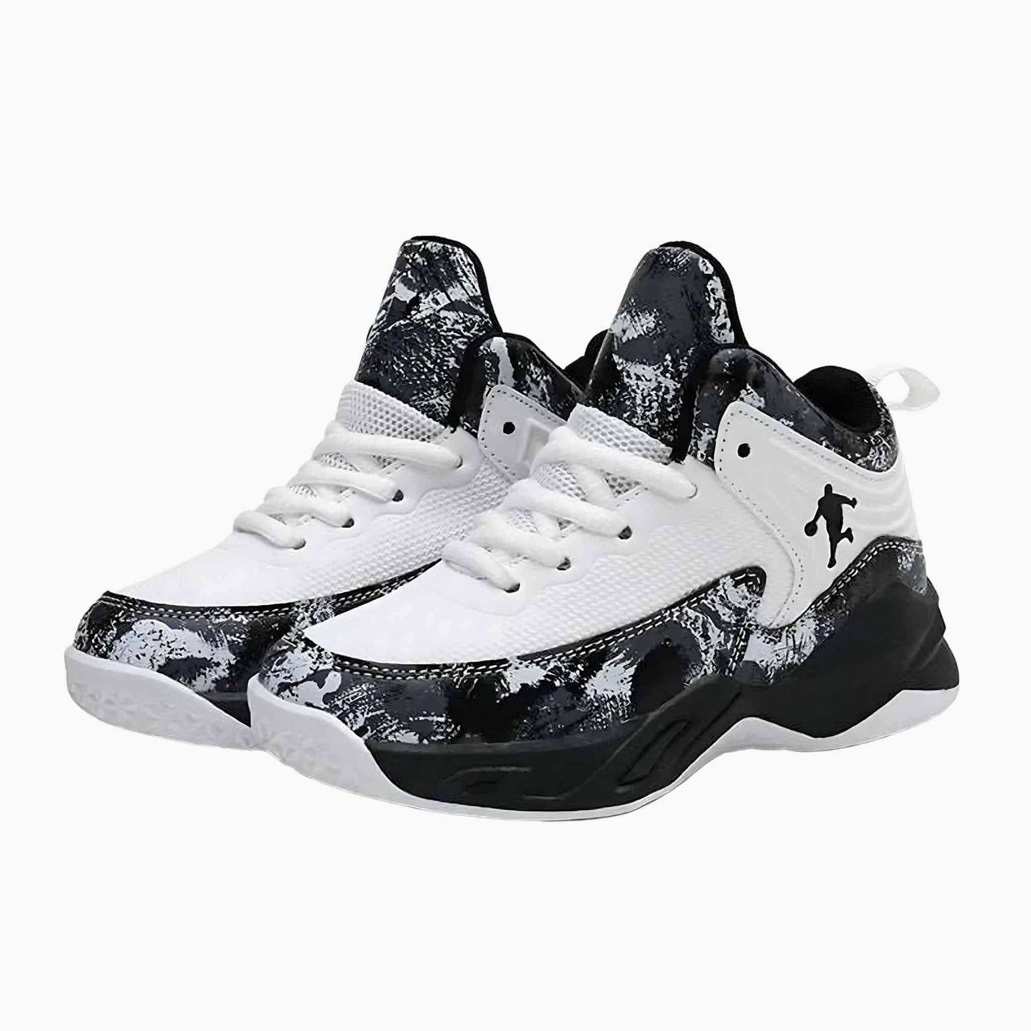 Non-Slip Basketball Sneakers – Side Profile in white