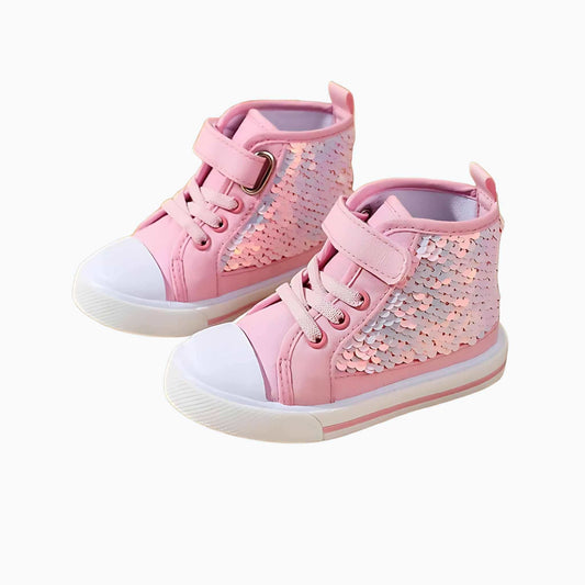 Girl Sparkle High Top Sneaker - Kiddos Kicks