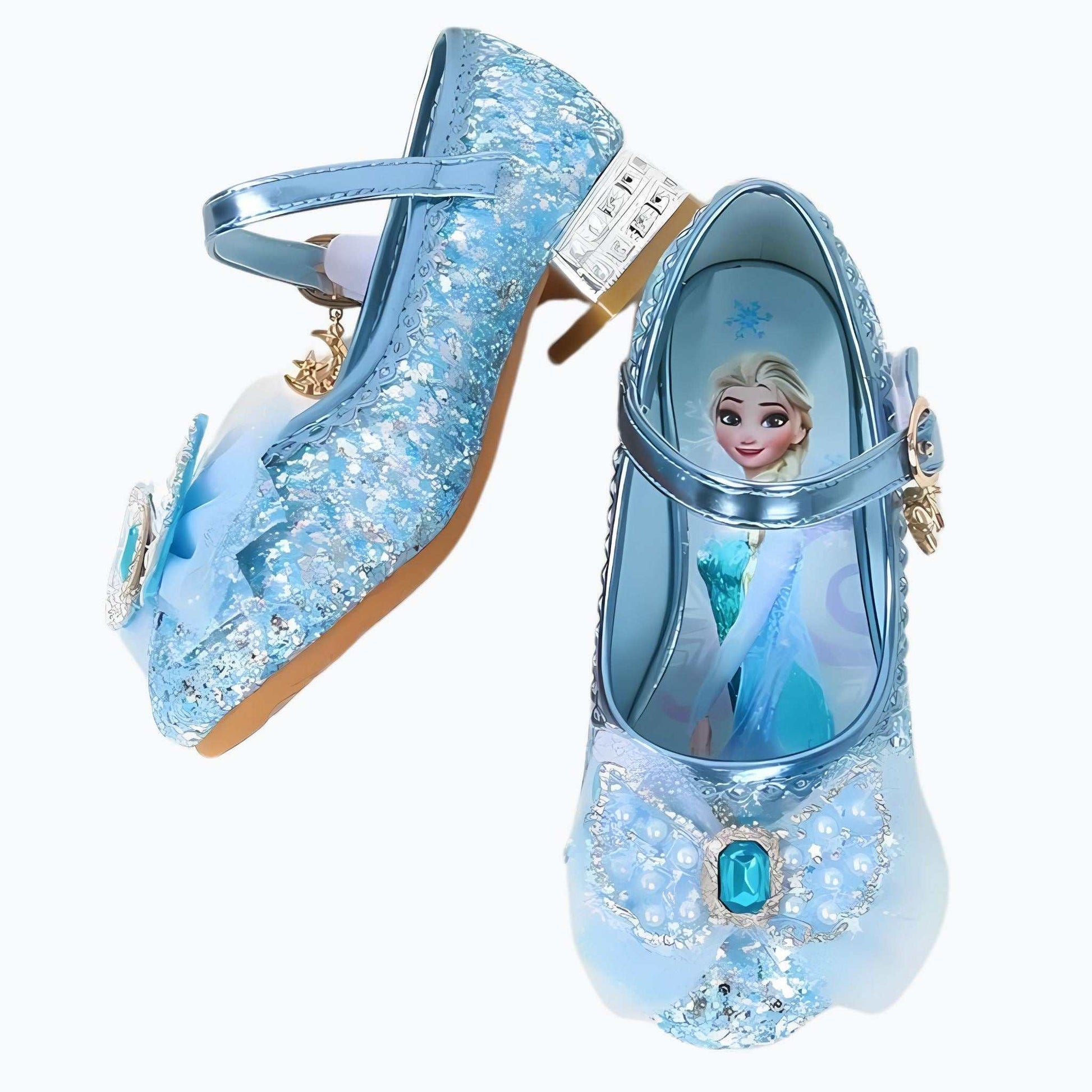 Frozen Elsa Sandals in blue colour top view.