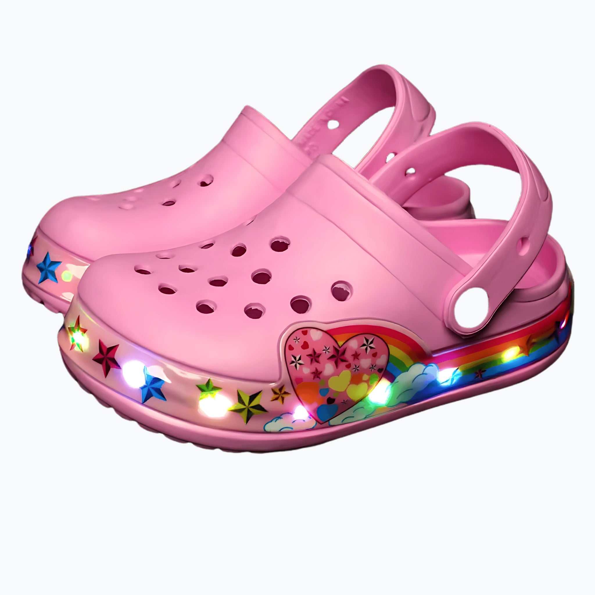 Heart Glow Pink Clogs