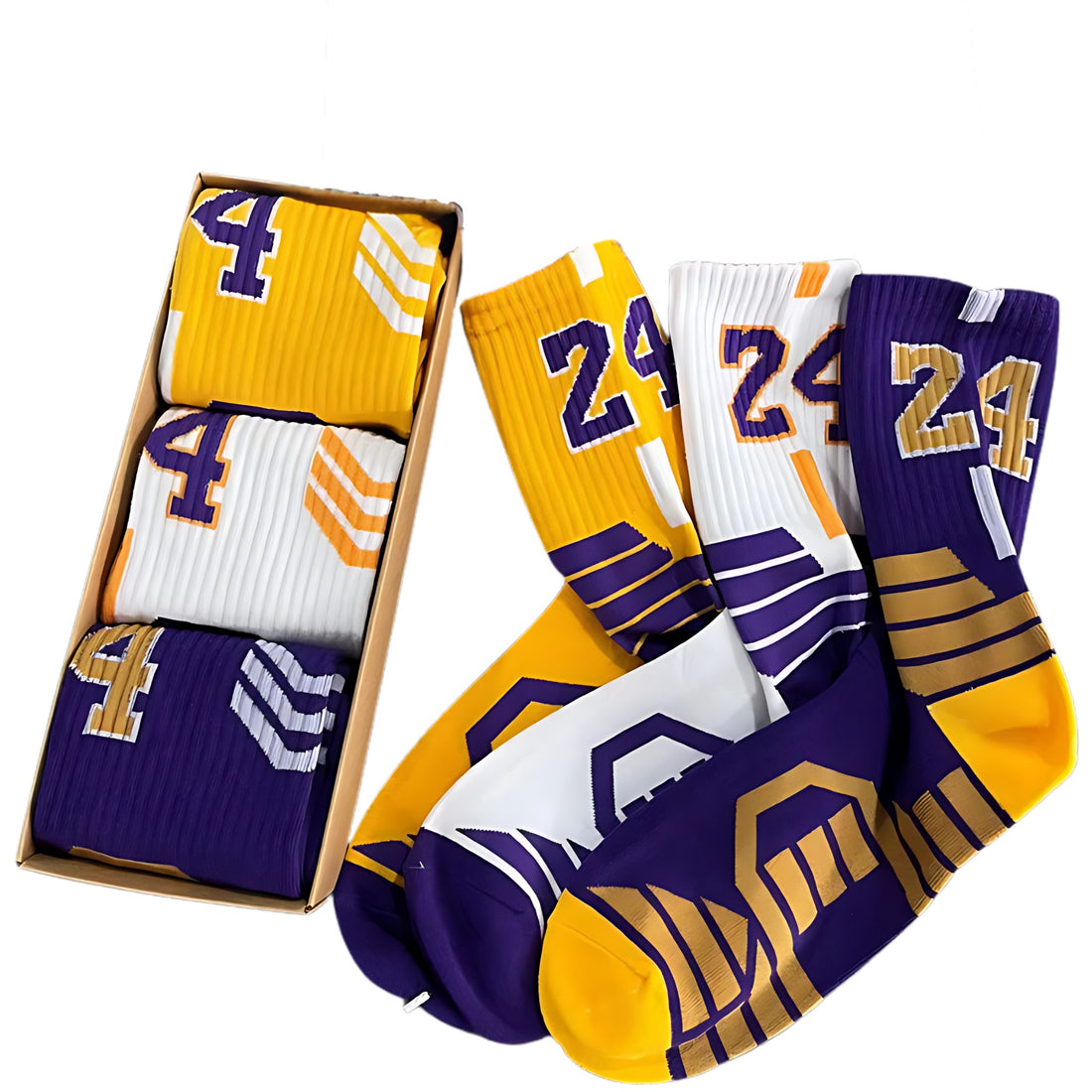 Junior Basketball Crew Non-Slip Cushioned 3 pack Socks