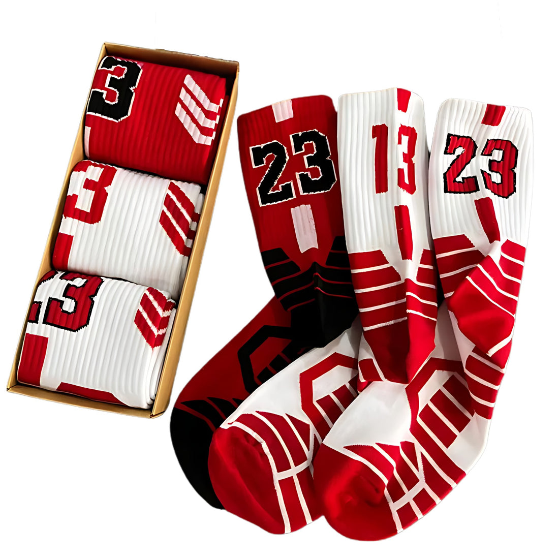 Junior Basketball Crew Non-Slip Cushioned 3 pack Socks