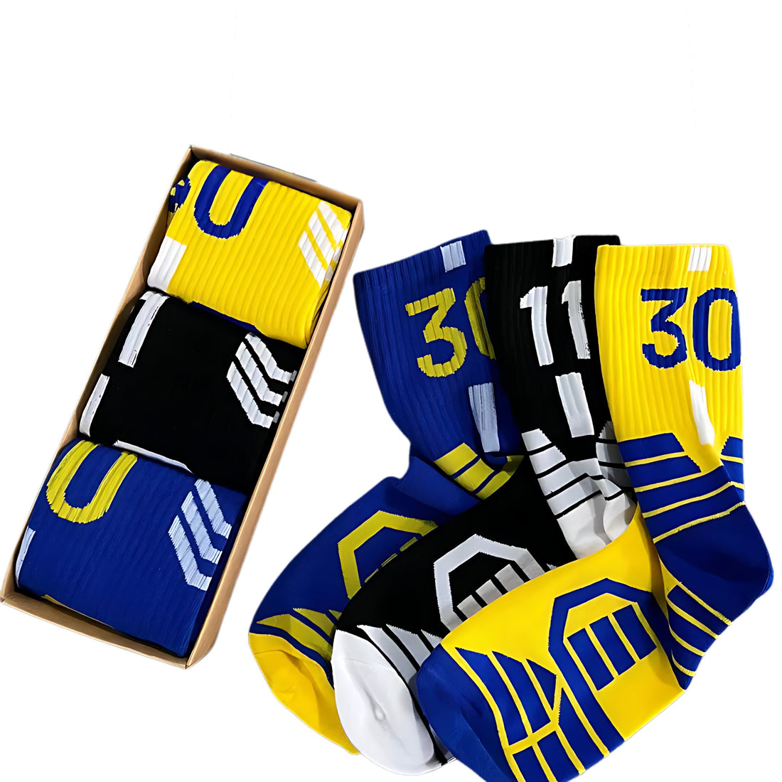 Junior Basketball Crew Non-Slip Cushioned 3 pack Socks