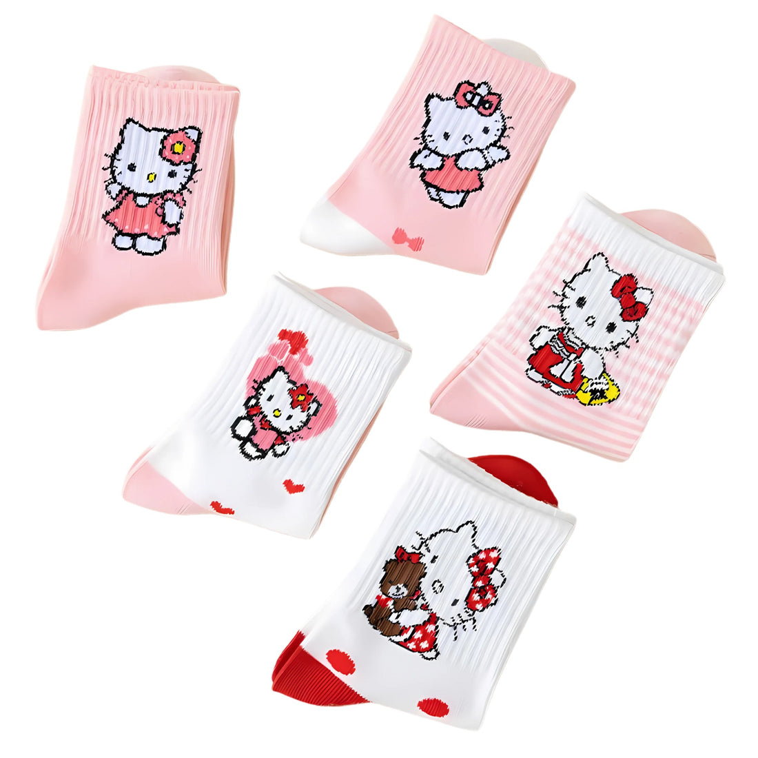 Hello Kitty Sweet Pink 5 packs Socks