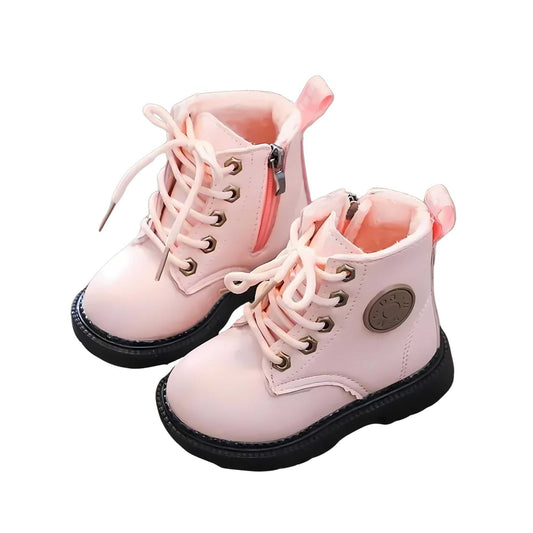 Pink kids boots – Front View