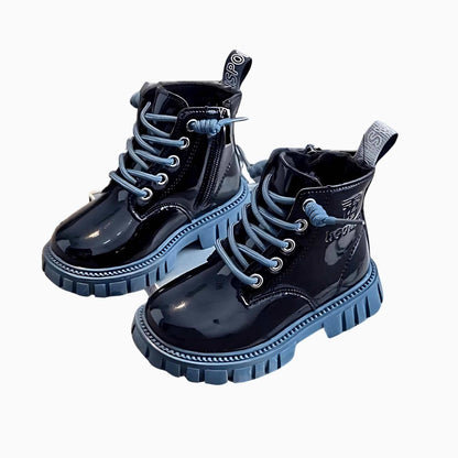 Blue Combat Boots - Kiddos Kicks