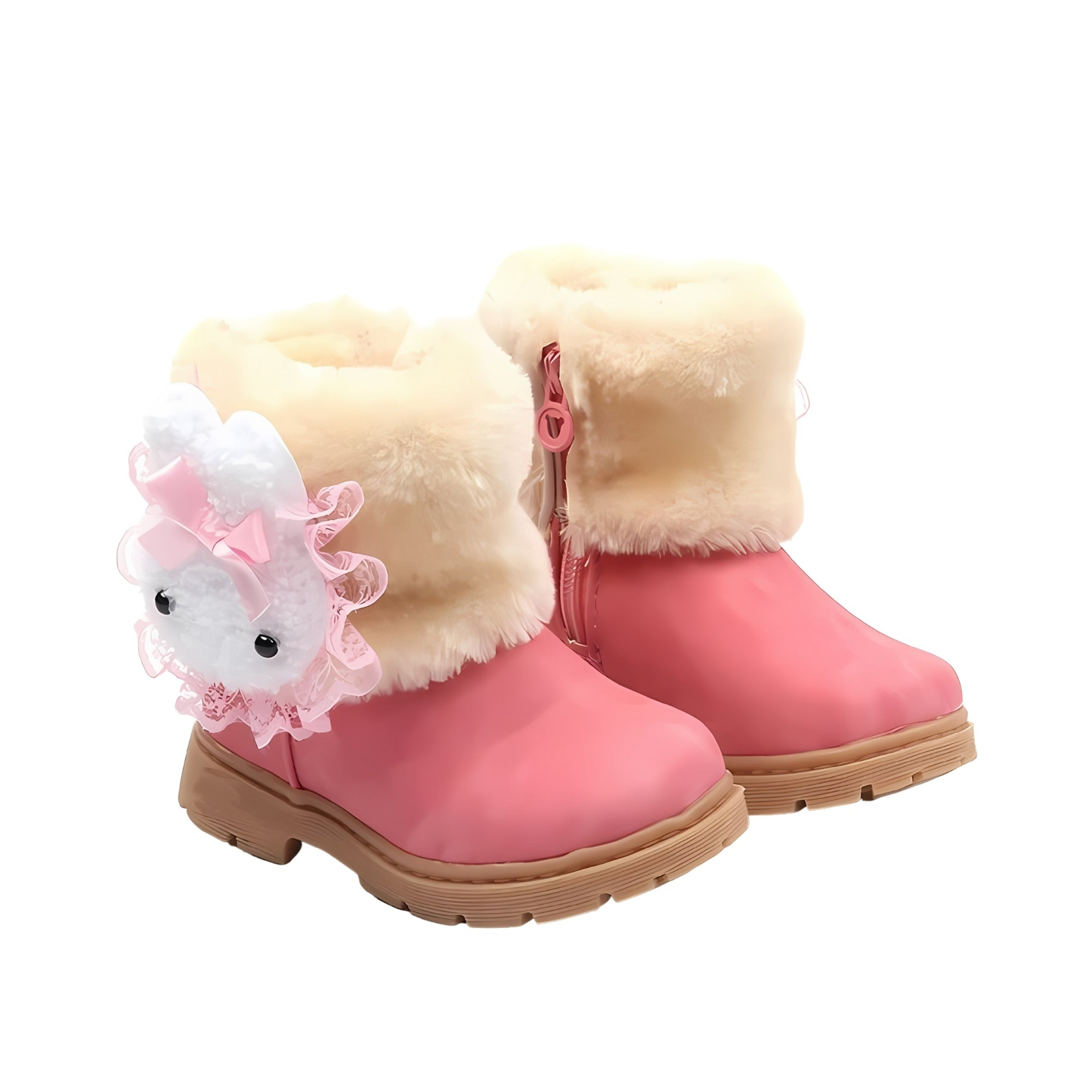 Durable Non-Slip Rabbit Fleece Kids' Boots