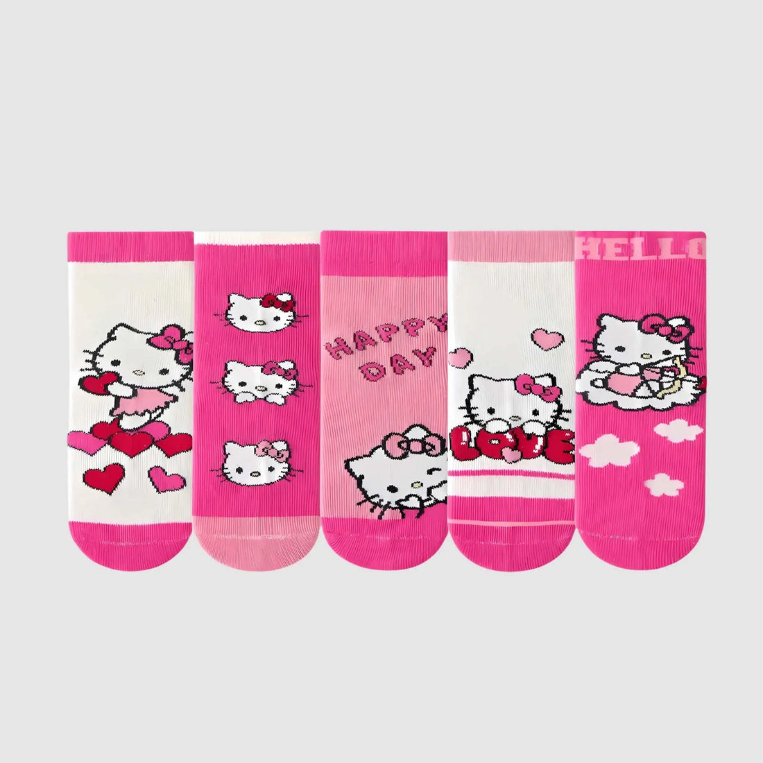 Hello Kitty Socks - 5 Pack Cotton Kiddos Kicks