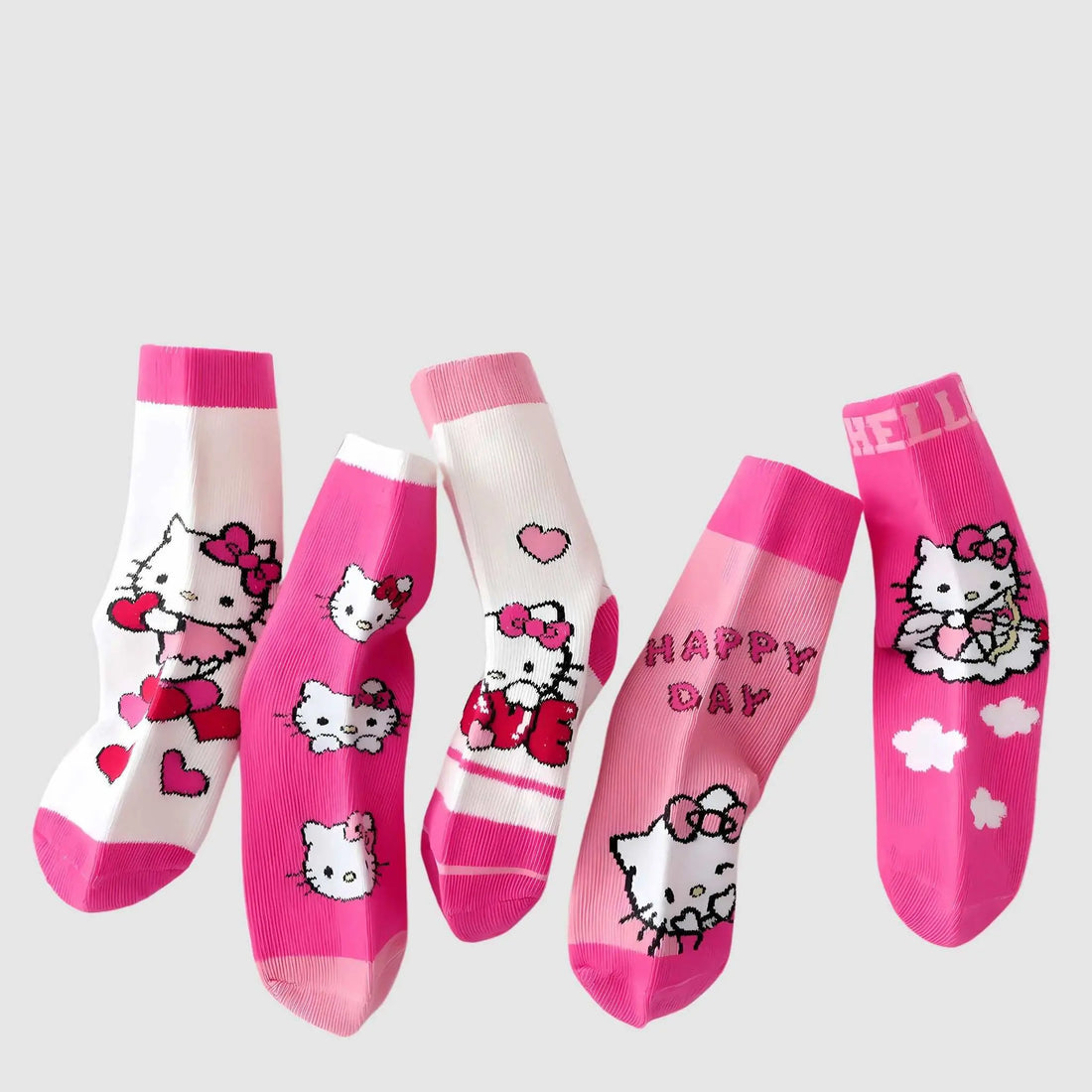 Hello Kitty Socks - 5 Pack Cotton Kiddos Kicks