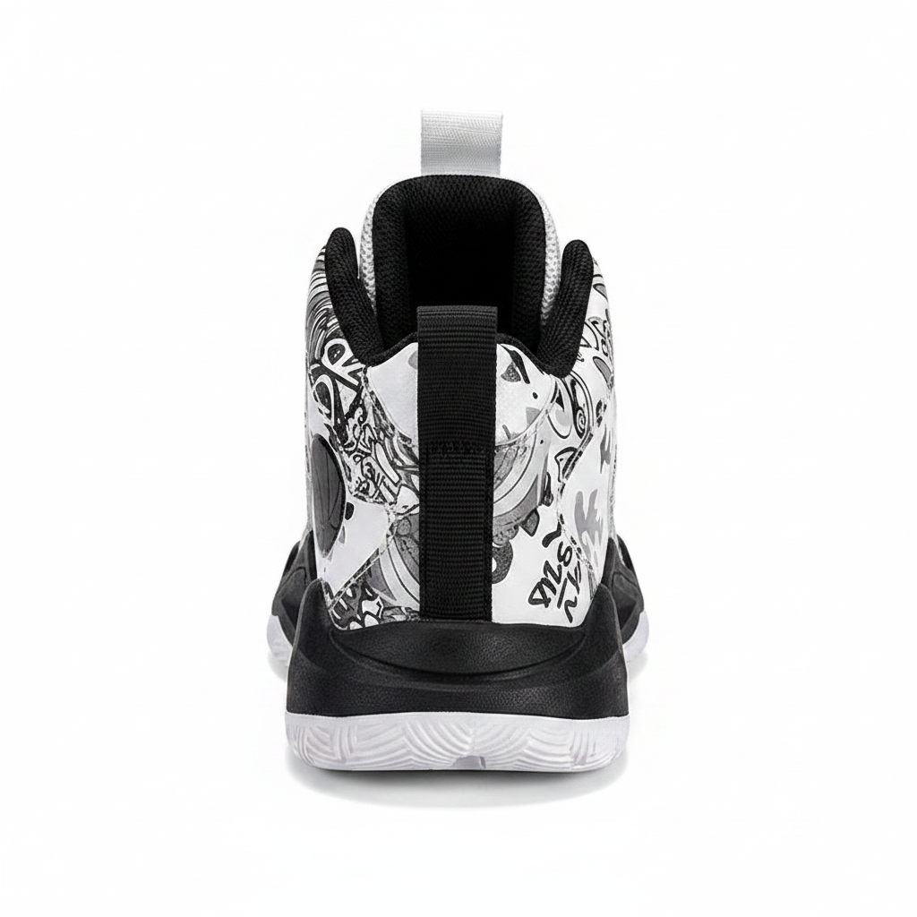 Kids High-Top Basketball Sneakers Graffiti