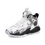 Kids High-Top Basketball Sneakers Graffiti