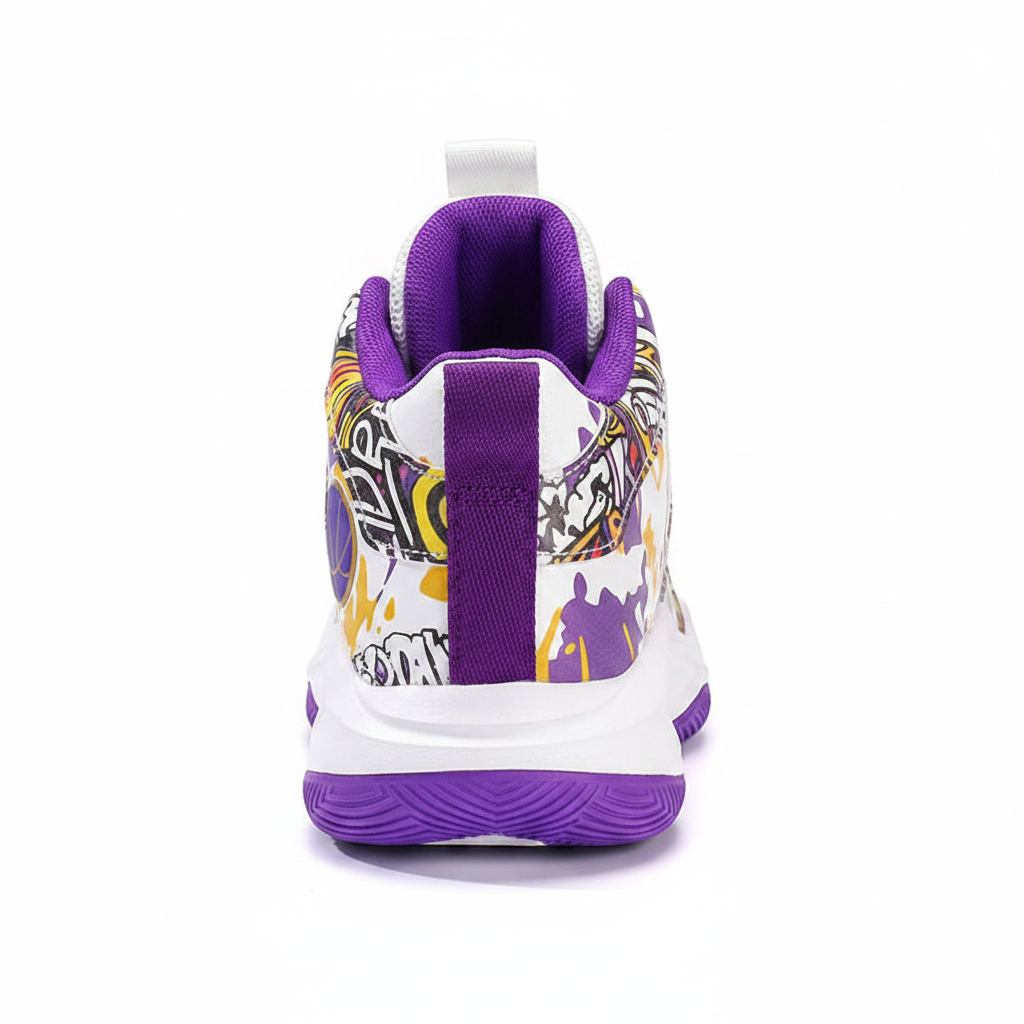 Kids High-Top Basketball Sneakers Graffiti