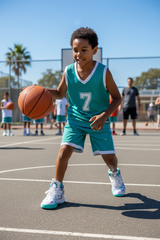 Kids High-Top Basketball Sneakers Graffiti
