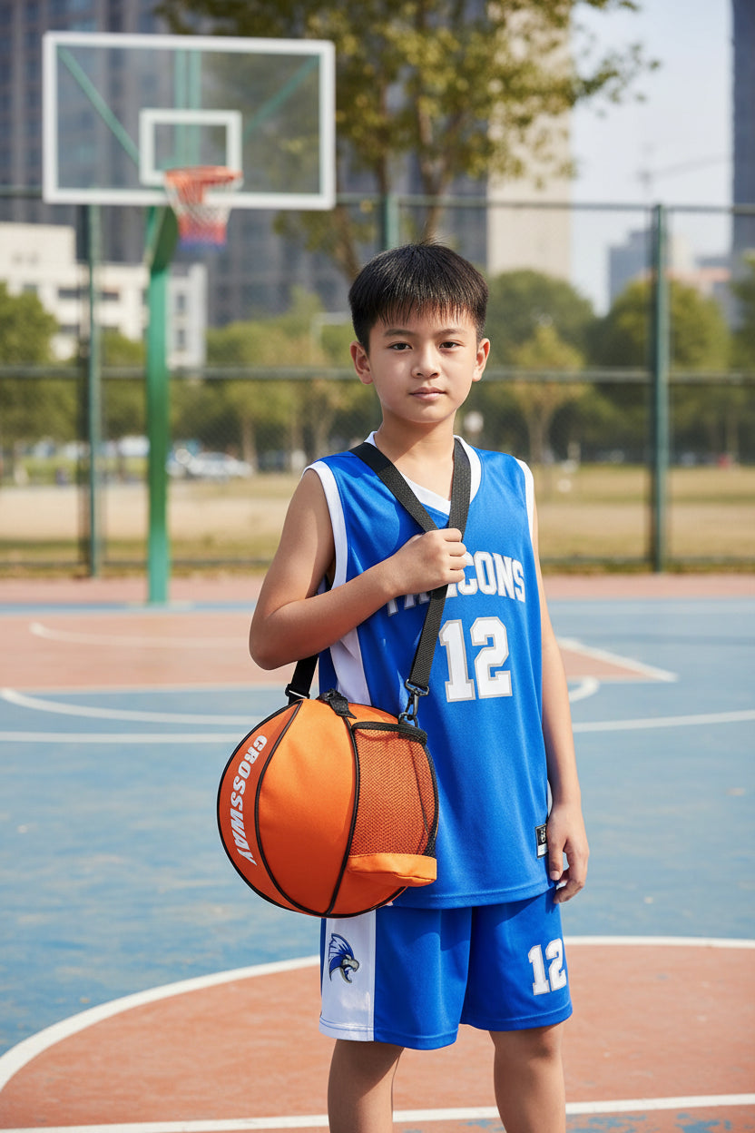 Kids Sports Ball Bag with Mesh Pockets