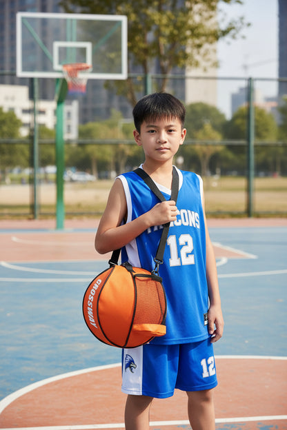 Kids Sports Ball Bag with Mesh Pockets