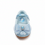 Girls Glitter Bow Plush Winter Flats