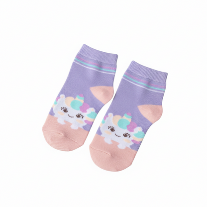 Unicorn Bow Kids Mid-Calf Socks 5 Pack