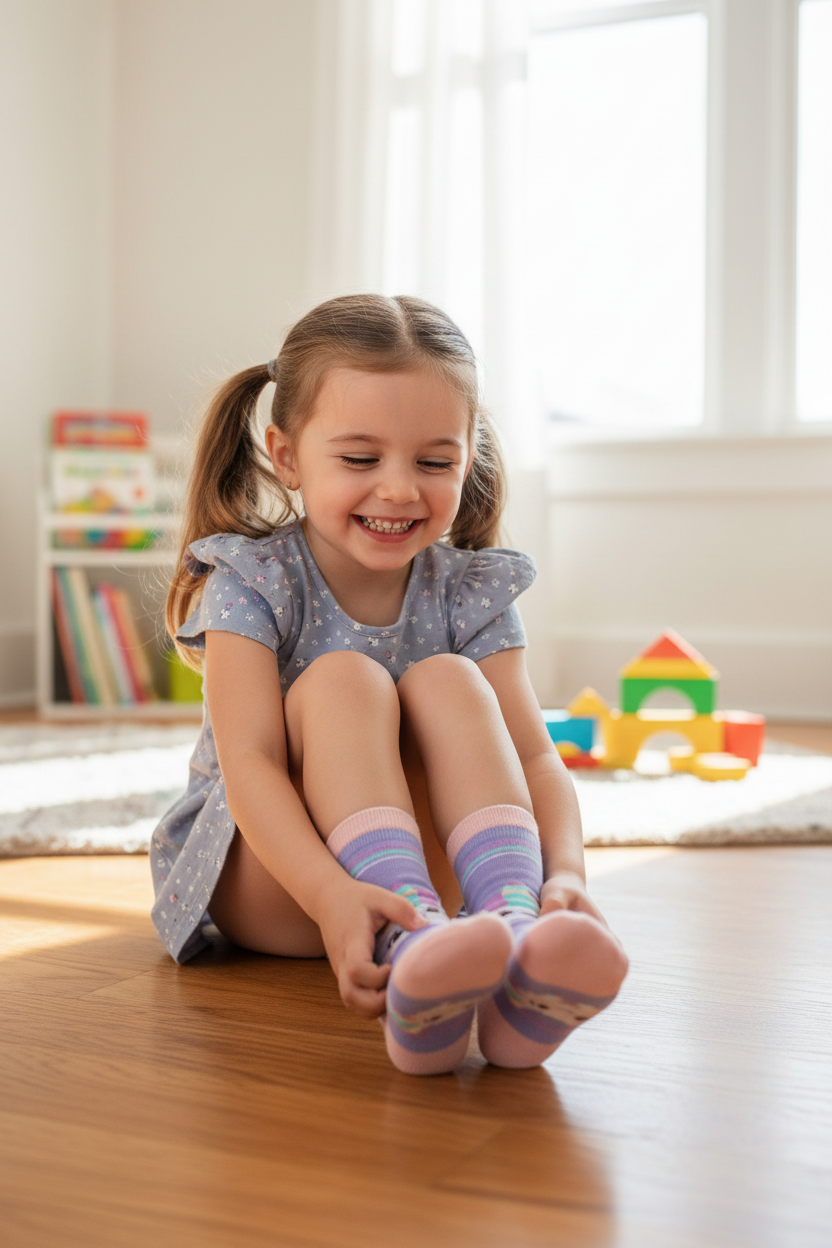 Unicorn Bow Kids Mid-Calf Socks 5 Pack