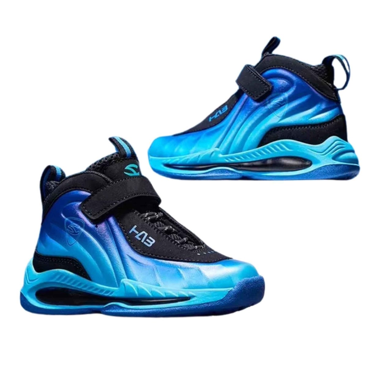 Air Lift kids basketball shoes, back view showing heel and ankle detail