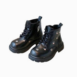 Black Blossom Girls' Boots | Durable & Comfy Footwear – Kids | Durable, comfy | Kiddos Kicks Australia