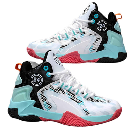 Cloud Bounce kids basketball shoes, top-down view showing closure and fit