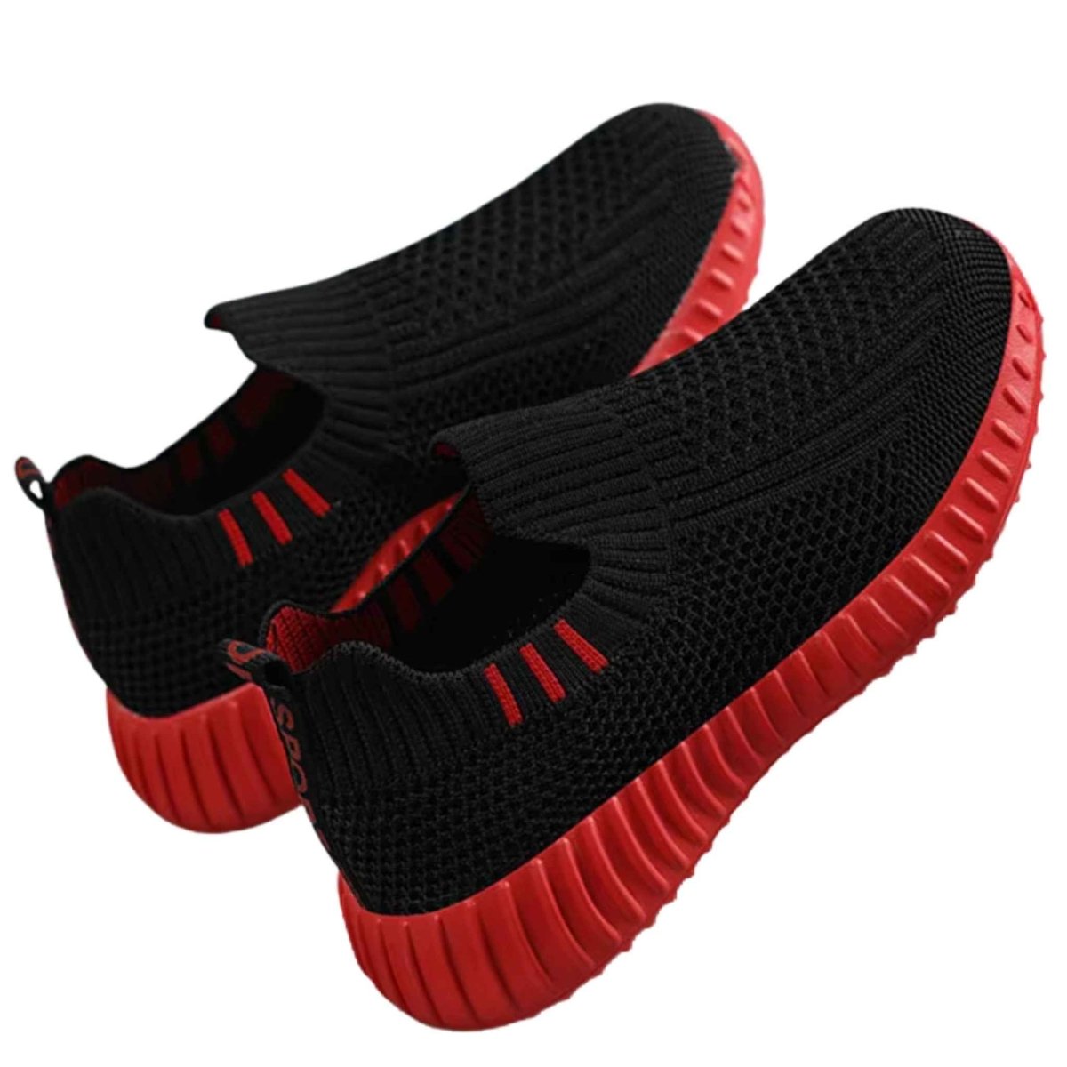 Speed Blaze crimson kids sneakers, side profile showing sole and upper detail