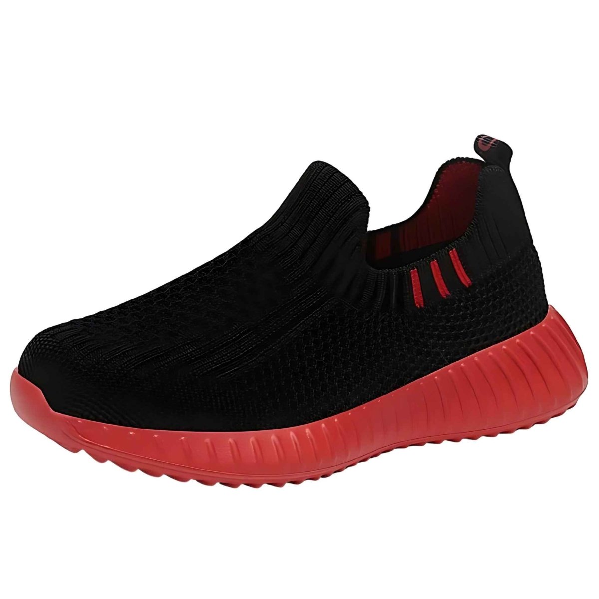 Speed Blaze crimson kids sneakers, front view showing full design