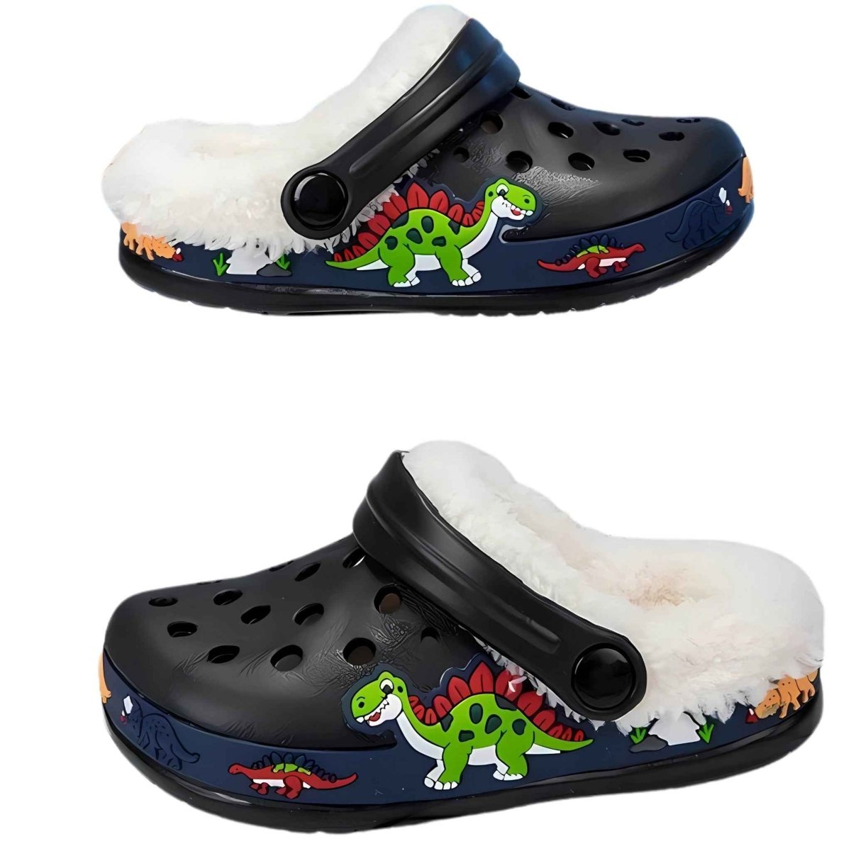 Dino Roar kids slides, close-up of design detail and material