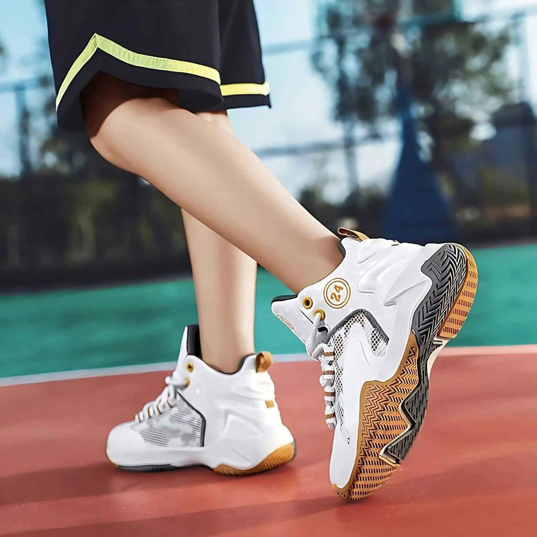 Gold Vibe Court Shoes - Kiddos Kicks