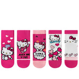 Hello Kitty Kids Socks 5 Pack - Kids in 9 - 12 | Boys & Girls Shoes Online Australia | Kiddos Kicks