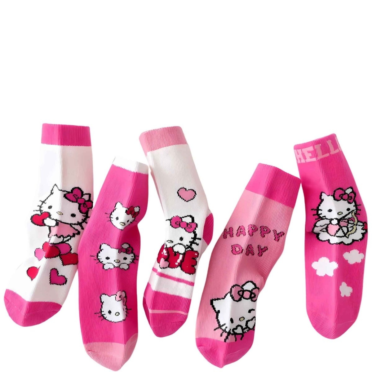 Hello Kitty Kids Socks 5 Pack - Kids in 9 - 12 | Boys & Girls Shoes Online Australia | Kiddos Kicks