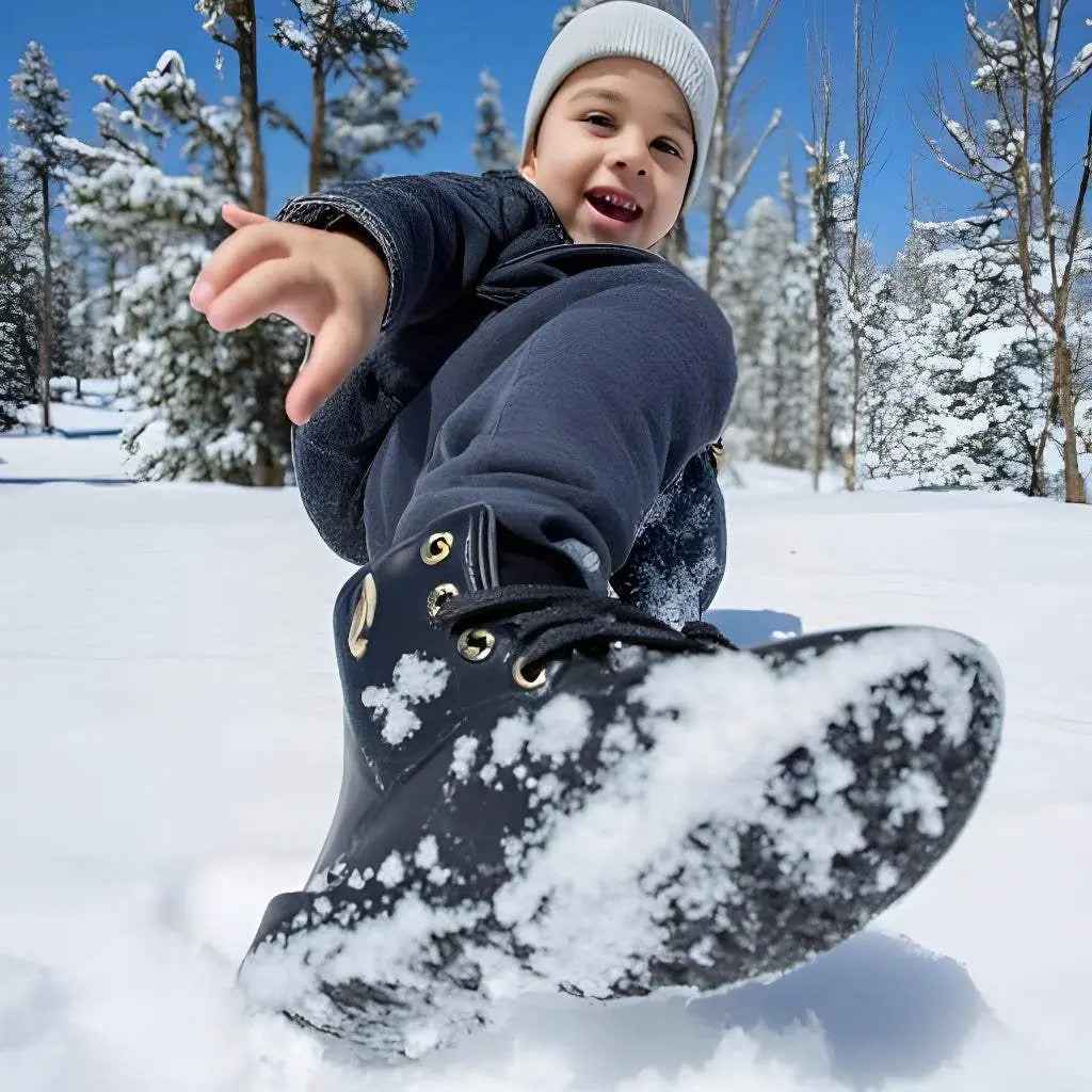 Kids' Black Bear Winter Boots - Kiddos Kicks