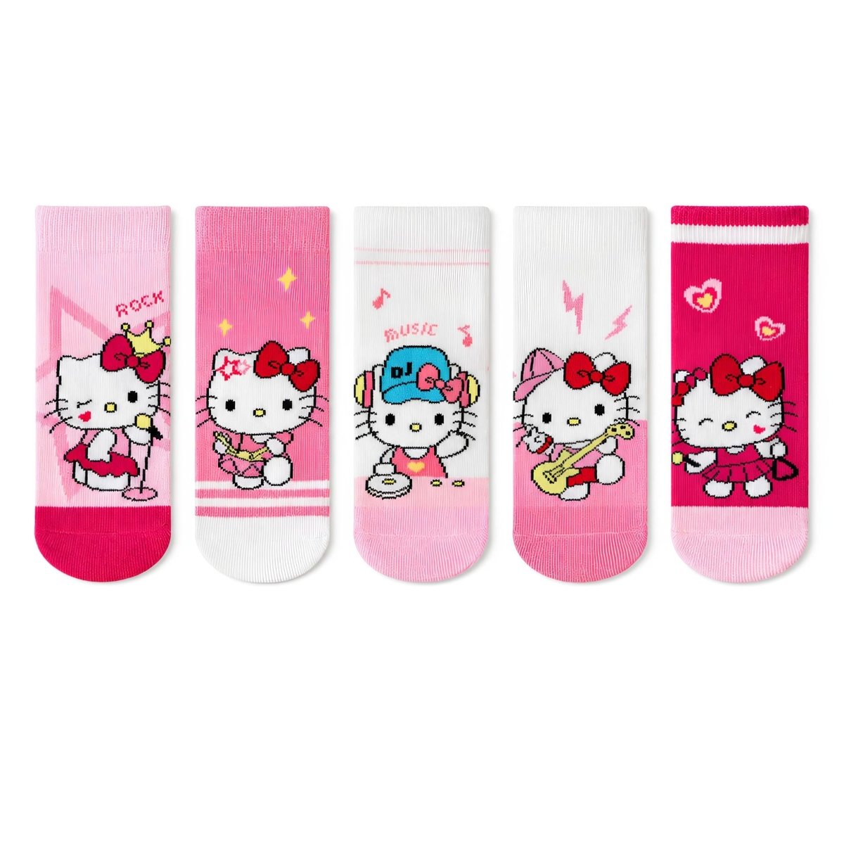 Hello Kitty Kids Mid - Calf Socks 5 - Pack - Kids Kids Socks in 1 - 4 | Boys & Girls Shoes Online Australia | Kiddos Kicks