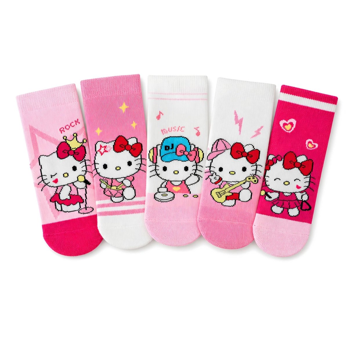 Hello Kitty Kids Mid - Calf Socks 5 - Pack - Kids Kids Socks in 1 - 4 | Boys & Girls Shoes Online Australia | Kiddos Kicks