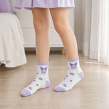 Kuromi Kids Cotton Mid - Calf Socks 5 - Pack - Kids in 2 - 5 | Boys & Girls Shoes Online Australia | Kiddos Kicks