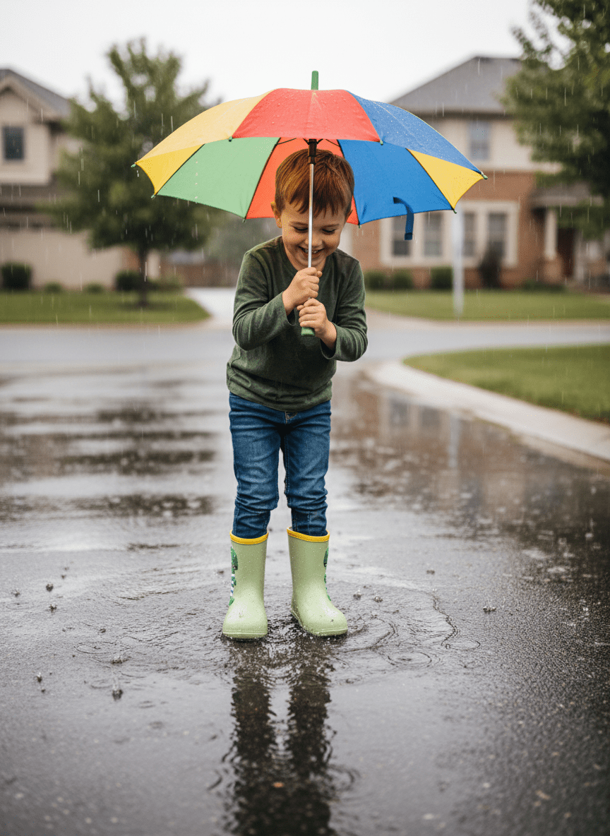Dino waterproof kids rain boots, lifestyle view of the full shoe