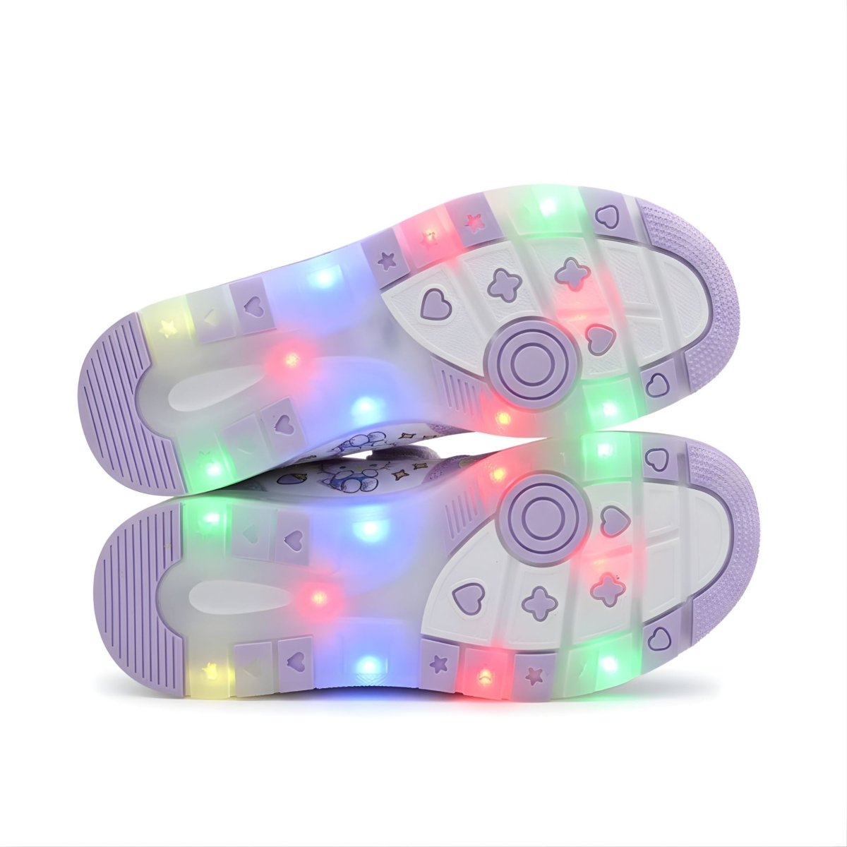 LED Kawaii Canvas Kids Sneakers – Kids in Purple | Durable, comfy | Kiddos Kicks Australia
