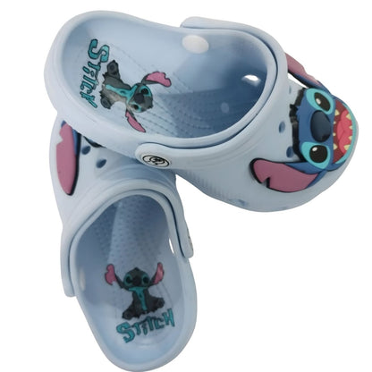 Blue Alien kids non-slip sandals, top-down view showing closure and fit