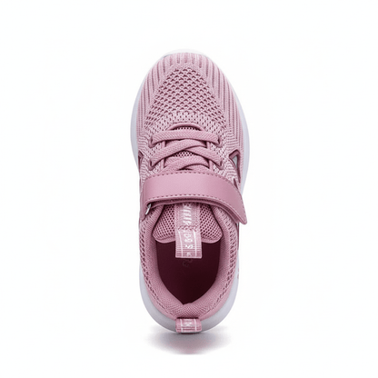 Love-Note heart kids runners, paired view showing both shoes together