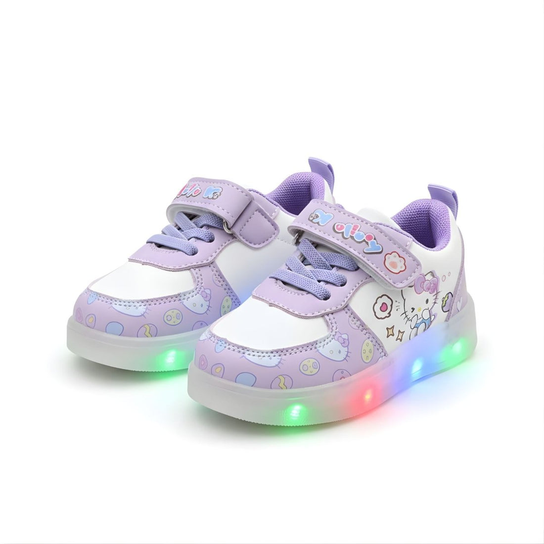 LED Kawaii Canvas Kids Sneakers – Kids in Pink | Durable, comfy | Kiddos Kicks Australia
