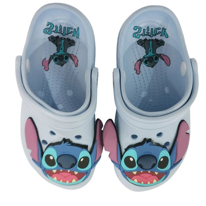Blue Alien kids non-slip sandals, side profile showing sole and upper detail