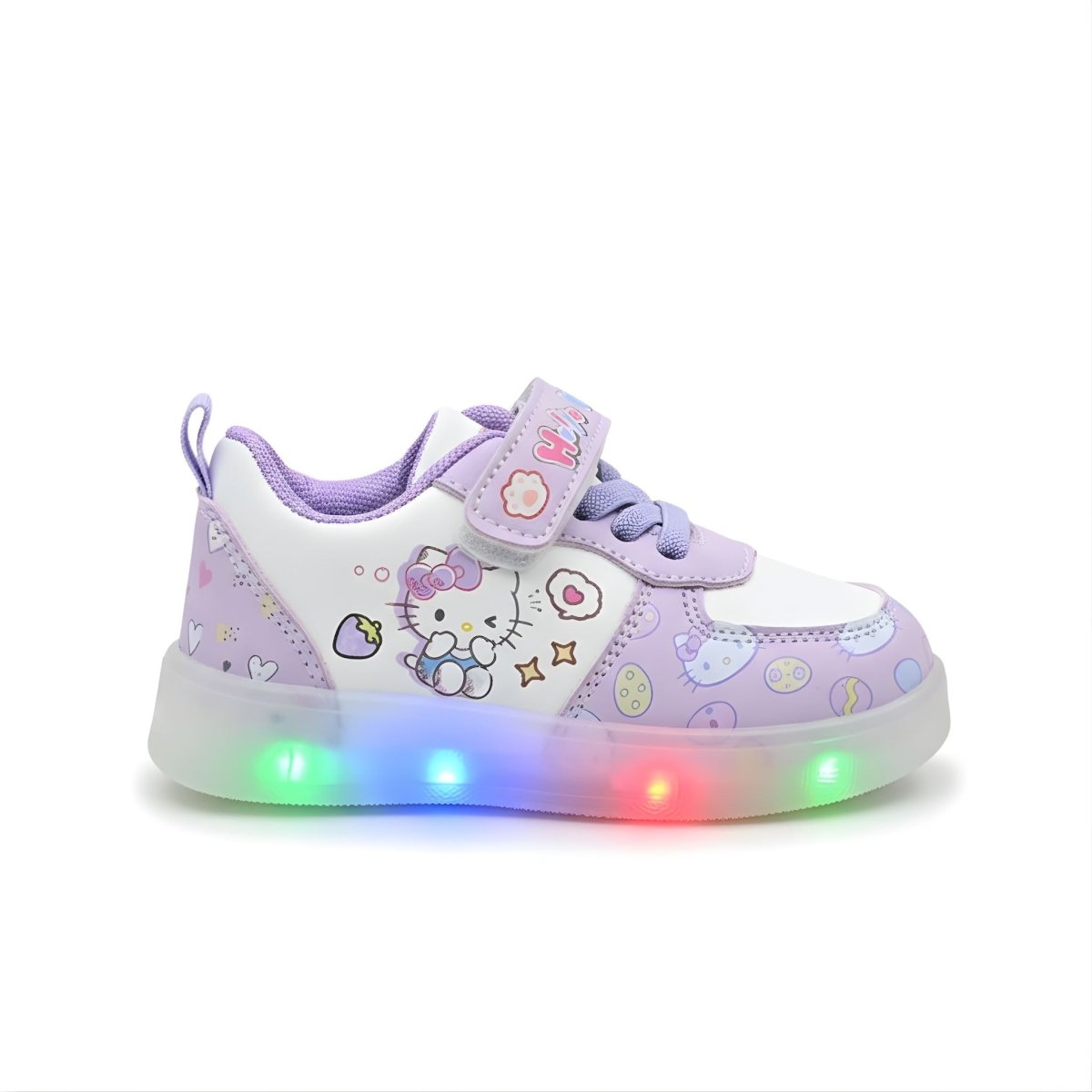 LED Kawaii Canvas Kids Sneakers – Kids in Pink | Durable, comfy | Kiddos Kicks Australia