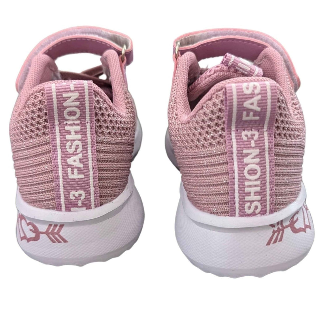 Love Heart Easy Strap Sneakers - Kiddos Kicks