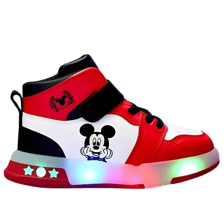 Mickey Mouse LED High - Top Sneakers - Kiddos Kicks